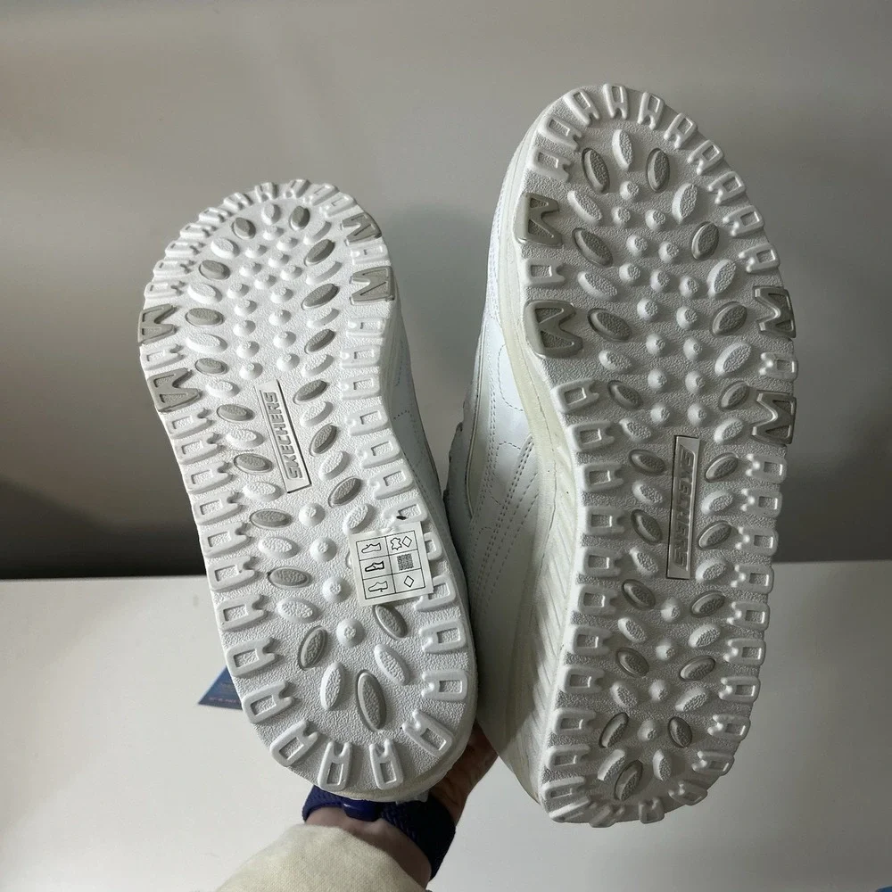 Skechers Shape-Ups US 9 Vintage Y2K White Chunky Platform Toning Sneakers